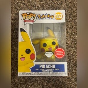 New Funko Pop 553 Diamond Edition Pikachu Game Stop Exclusive LIMITED EDITION